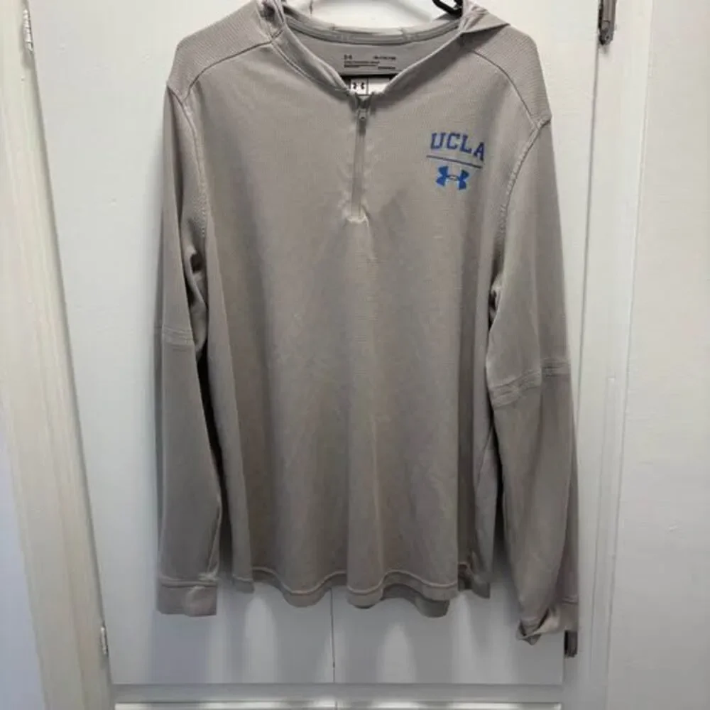 Under Armour ColdGear UCLA Bruins 1/4 Zip Hoodie Mens XL Grey